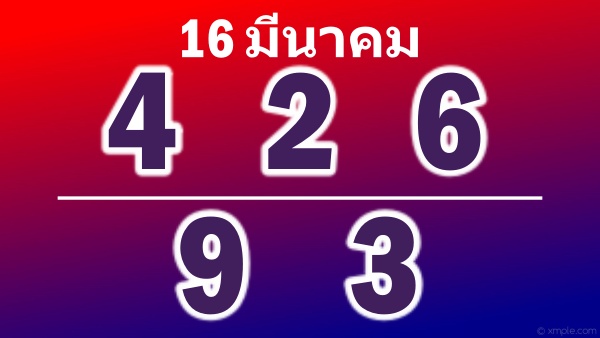 เลขเด่น16มีนาคม