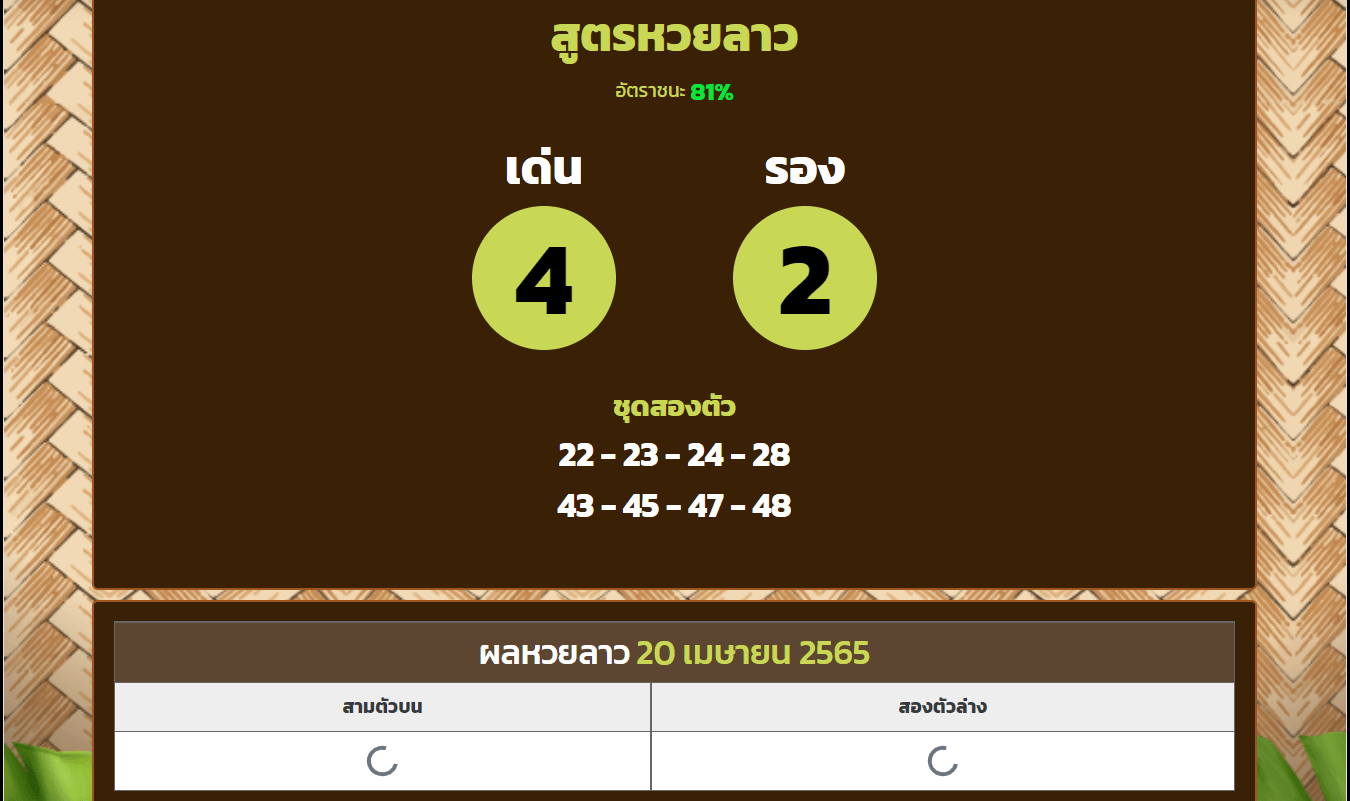 สูตรหวยลาวเศรษฐี