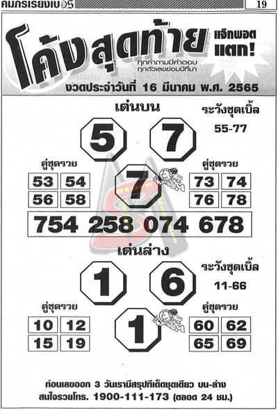 โค้งสุดท้าย16/3/65