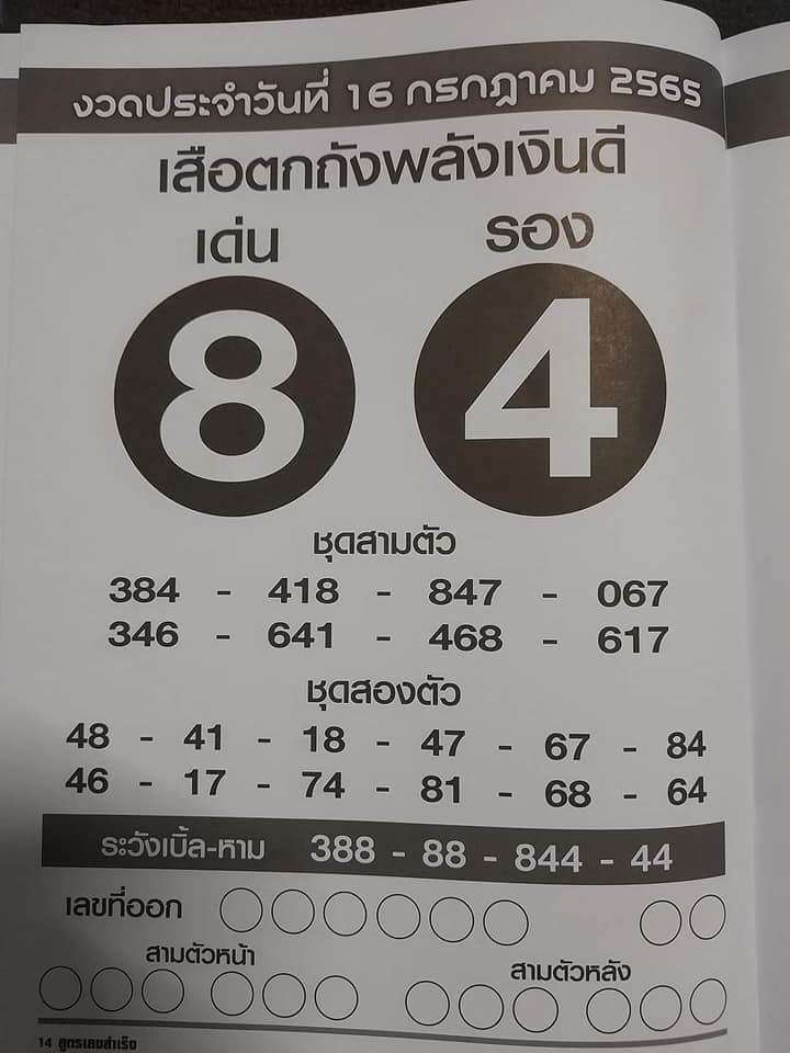 เสือตกถัง 16 7 65