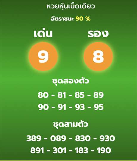 เลขหุ้นเม็ดเดียว 11/8/65