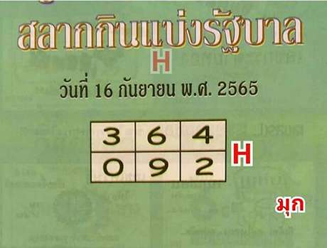 เลขคู่มือเสี่ยงโชค เลขเด็ด 16/9/65